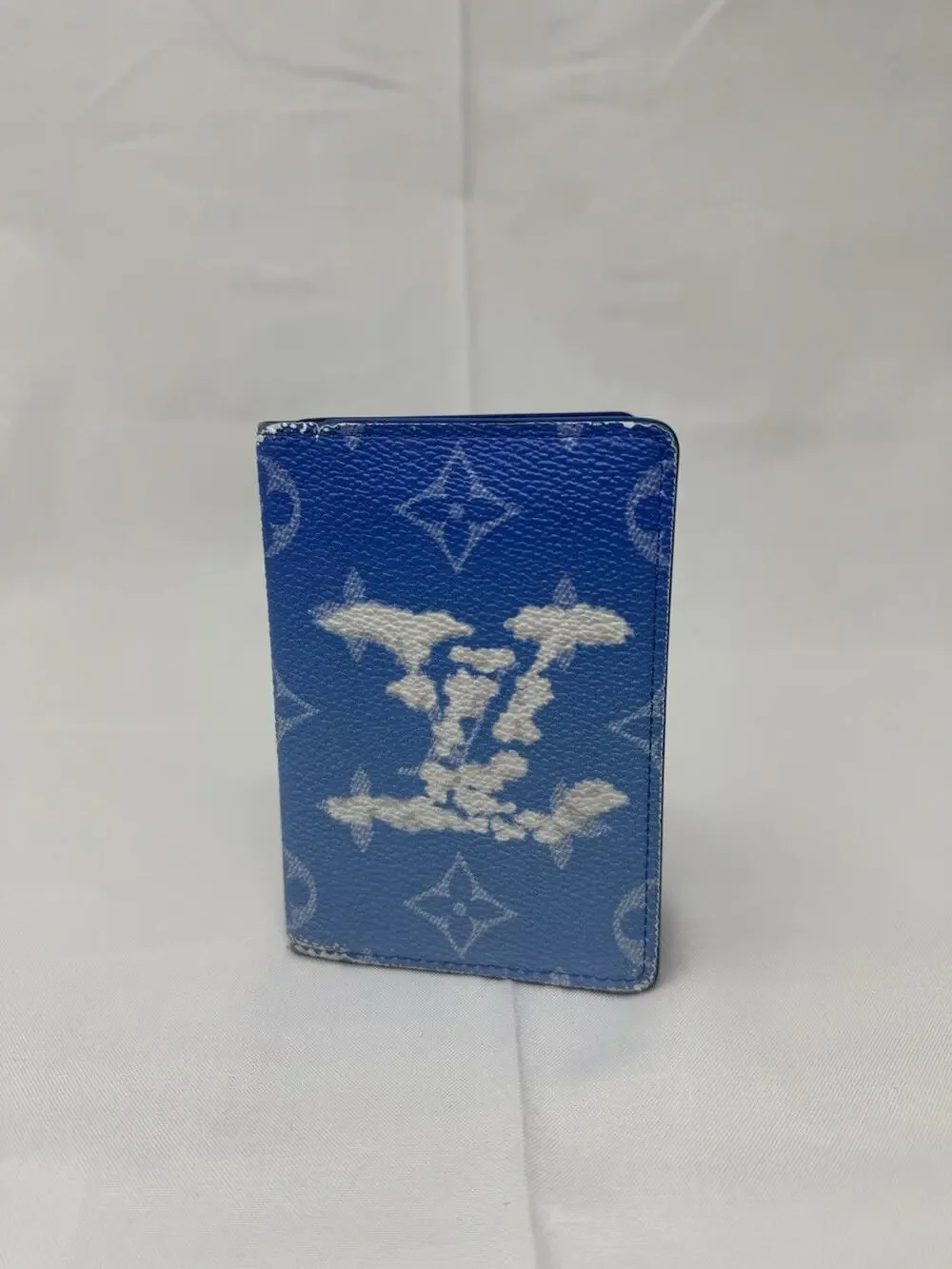 Louis Vuitton Clouds Virgil Blue White Monogram Logo Pocket Organizer Wallet